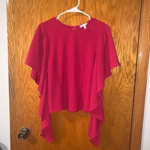 Leith hot pink drape sleeve top - Like New